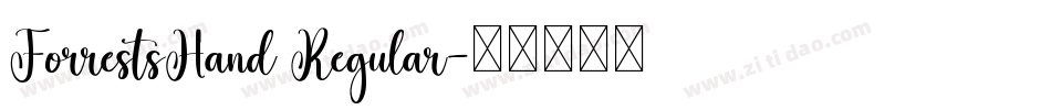 ForrestsHand Regular字体转换